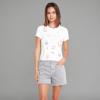 Volcom Womens Have a Clue Short Sleeve Tee – Fitted T-Shirt with Striped Neck Taping(White)
