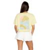 Volcom Women’s Just a Trim Short Sleeve Crop Tee(Faded Lemon)
