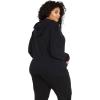 Volcom Women’s Lil Zip Up Hooded Fleece Sweatshirt(Black)