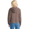 Volcom Women’s Lil Zip Up Hooded Fleece Sweatshirt(Black Plum)