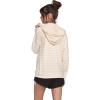 Volcom Women’s Lil Zip Up Hooded Fleece Sweatshirt(Light Peach)