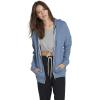 Volcom Women’s Lil Zip Up Hooded Fleece Sweatshirt(Sandy Indigo)