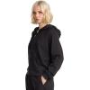 Volcom Women’s Lil Zip Up Hooded Fleece Sweatshirt(Vinitage Black)