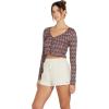 Volcom Women’s Lived in Lounge Fleece Sweat Shorts (Regular & Plus Size)(Cream 1)