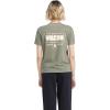 Volcom Womens Lock It Up Short Sleeve Tee – Crew Neck T-Shirt with Striped Neck Taping(Army)