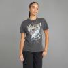 Volcom Womens Lock It Up Short Sleeve Tee – Crew Neck T-Shirt with Striped Neck Taping(Black Black)