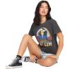 Volcom Womens Lock It Up Short Sleeve Tee – Crew Neck T-Shirt with Striped Neck Taping(Black White)