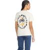 Volcom Womens Lock It Up Short Sleeve Tee – Crew Neck T-Shirt with Striped Neck Taping(Cloud)