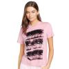 Volcom Womens Lock It Up Short Sleeve Tee – Crew Neck T-Shirt with Striped Neck Taping(Guava)