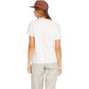 Volcom Womens Lock It Up Short Sleeve Tee – Crew Neck T-Shirt with Striped Neck Taping(Light Grey)