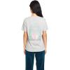 Volcom Womens Lock It Up Short Sleeve Tee – Crew Neck T-Shirt with Striped Neck Taping(Light Grey Grey)