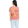 Volcom Womens Lock It Up Short Sleeve Tee – Crew Neck T-Shirt with Striped Neck Taping(Mauve Rose)