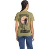 Volcom Womens Lock It Up Short Sleeve Tee – Crew Neck T-Shirt with Striped Neck Taping(Moss)