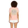 Volcom Womens Lock It Up Short Sleeve Tee – Crew Neck T-Shirt with Striped Neck Taping(Reef Pink)