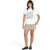 Volcom Womens Lock It Up Short Sleeve Tee – Crew Neck T-Shirt with Striped Neck Taping(Sandy Brown)