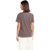 Volcom Womens Lock It Up Short Sleeve Tee – Crew Neck T-Shirt with Striped Neck Taping(Slate Grey)