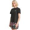 Volcom Womens Lock It Up Short Sleeve Tee – Crew Neck T-Shirt with Striped Neck Taping(Vintage Black)