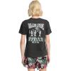 Volcom Womens Lock It Up Short Sleeve Tee – Crew Neck T-Shirt with Striped Neck Taping(Vintage Black)