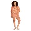 Volcom Womens Off Tropic Elastic Waist Short(Burnt Sienna)