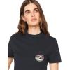 Volcom Womens Short Sleeve Pocket Dial Tee – Crew Neck T-Shirt with Chest Pocket and Screen Print(Black Logo)