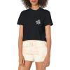 Volcom Womens Short Sleeve Pocket Dial Tee – Crew Neck T-Shirt with Chest Pocket and Screen Print(Black New)