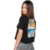 Volcom Womens Short Sleeve Pocket Dial Tee – Crew Neck T-Shirt with Chest Pocket and Screen Print(Blackout)