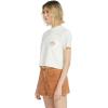 Volcom Womens Short Sleeve Pocket Dial Tee – Crew Neck T-Shirt with Chest Pocket and Screen Print(Bone White)