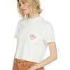 Volcom Womens Short Sleeve Pocket Dial Tee – Crew Neck T-Shirt with Chest Pocket and Screen Print(Bone White)