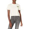 Volcom Womens Short Sleeve Pocket Dial Tee – Crew Neck T-Shirt with Chest Pocket and Screen Print(Cloud)