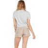 Volcom Womens Short Sleeve Pocket Dial Tee – Crew Neck T-Shirt with Chest Pocket and Screen Print(Daze Grey)