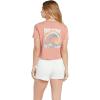 Volcom Womens Short Sleeve Pocket Dial Tee – Crew Neck T-Shirt with Chest Pocket and Screen Print(Light Mauve)