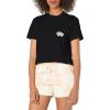 Volcom Womens Short Sleeve Pocket Dial Tee – Crew Neck T-Shirt with Chest Pocket and Screen Print(Onyx)
