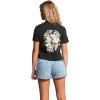 Volcom Womens Short Sleeve Pocket Dial Tee – Crew Neck T-Shirt with Chest Pocket and Screen Print(Onyx)