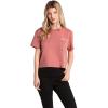 Volcom Womens Short Sleeve Pocket Dial Tee – Crew Neck T-Shirt with Chest Pocket and Screen Print(Sepia)