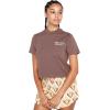 Volcom Womens Short Sleeve Pocket Dial Tee – Crew Neck T-Shirt with Chest Pocket and Screen Print(Slate Grey)