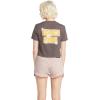 Volcom Womens Short Sleeve Pocket Dial Tee – Crew Neck T-Shirt with Chest Pocket and Screen Print(Slate Grey Grey)