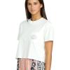 Volcom Womens Short Sleeve Pocket Dial Tee – Crew Neck T-Shirt with Chest Pocket and Screen Print(Star White/Whte)