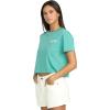 Volcom Womens Short Sleeve Pocket Dial Tee – Crew Neck T-Shirt with Chest Pocket and Screen Print(Stormy Blue)