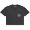 Volcom Womens Short Sleeve Pocket Dial Tee – Crew Neck T-Shirt with Chest Pocket and Screen Print(Vintage Jet)