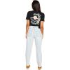 Volcom Womens Stone Step High Rise Denim Jean Pant(Allover Stone Light)