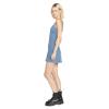 Volcom Womens Stone Step Zip Front Denim Dress(Jasper Blue)