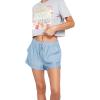 Volcom Womens Sunday Strut Elastic Waist Short(Blue Bird)