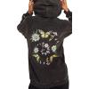 Volcom Women’s Truly Stoked Ovesized Bf Hooded Fleece Sweatshirt(Black)