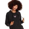 Volcom Women’s Truly Stoked Ovesized Bf Hooded Fleece Sweatshirt(Black)