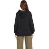 Volcom Women’s Truly Stoked Ovesized Bf Hooded Fleece Sweatshirt(Black 324)