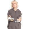 Volcom Women’s Truly Stoked Ovesized Bf Hooded Fleece Sweatshirt(Slate Grey)