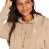Volcom Women’s Truly Stoked Ovesized Bf Hooded Fleece Sweatshirt(Taupe)