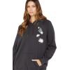 Volcom Women’s Truly Stoked Ovesized Bf Hooded Fleece Sweatshirt(Vintage Black)