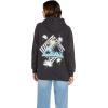 Volcom Women’s Truly Stoked Ovesized Bf Hooded Fleece Sweatshirt(Vintage Black)