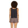 Volcom Womens to The Bank Organic Cotton Graphic Tank Top – Relaxed Boxy Fit, Breezy Summer Style(Black)